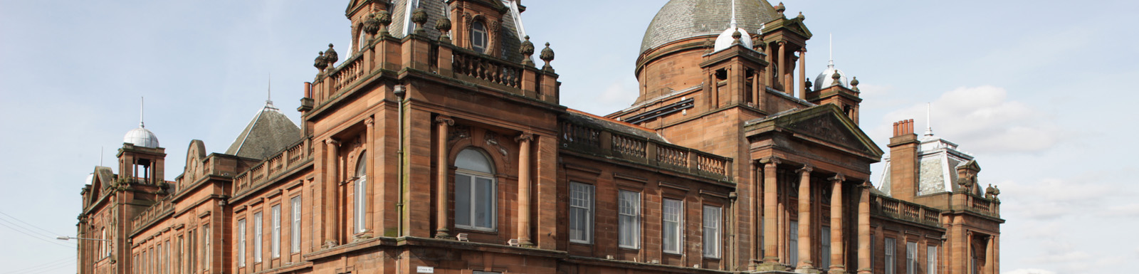 Detail of Govan Town Hall, now home to Film City